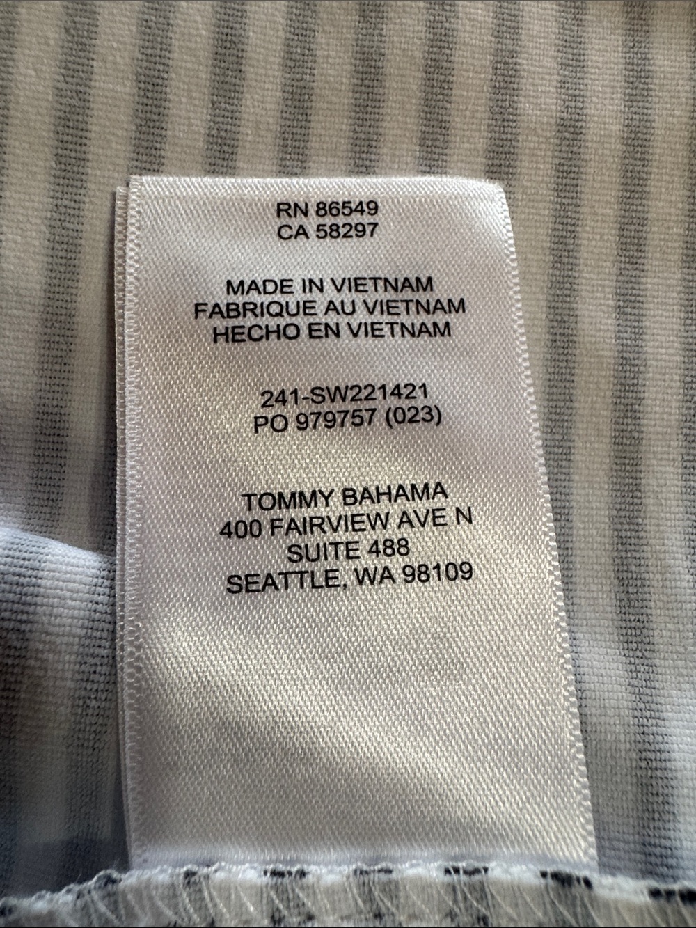 Tommy Bahama Black & White Striped Sleeveless Mock Neck Top - Picture 12 of 13